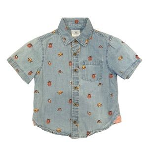 Disney Boys Lion King Button Up Shirt Sizs 3